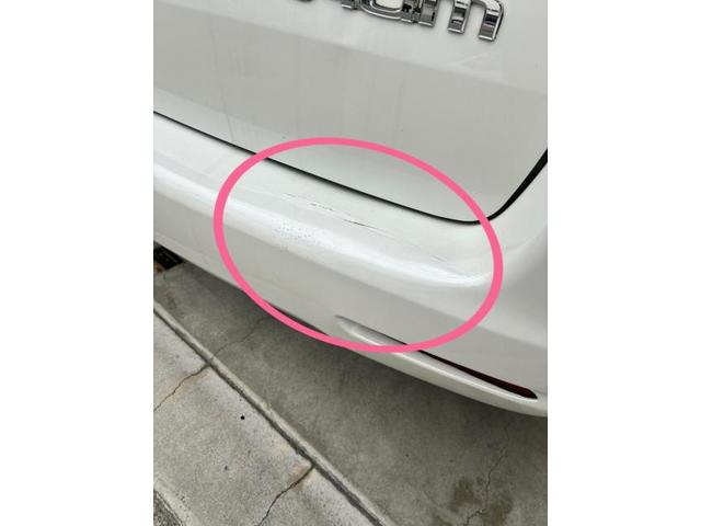 トヨタ　ラウム　キズ・へこみ直し　バックドア　へこみ　リアバンパー　変形　京都市山科区