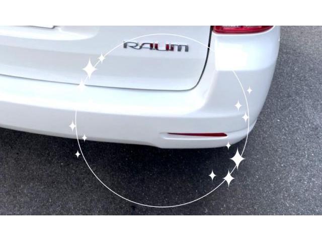 トヨタ　ラウム　キズ・へこみ直し　バックドア　へこみ　リアバンパー　変形　京都市山科区