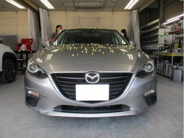 マツダ　アクセラ　雹害　修理　ルーフ（屋根）ボンネット交換　他板金キズ・へこみ直し　高崎市