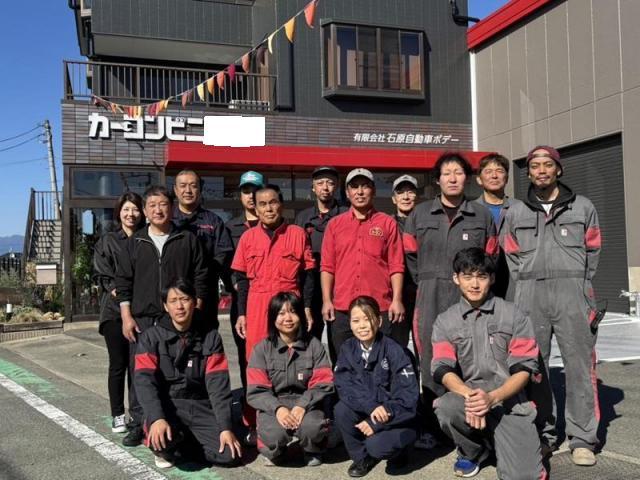 三菱　パジェロ　ドアミラーカスタムペイント　とフロントガラスの交換キズ・へこみ直し　高崎市
