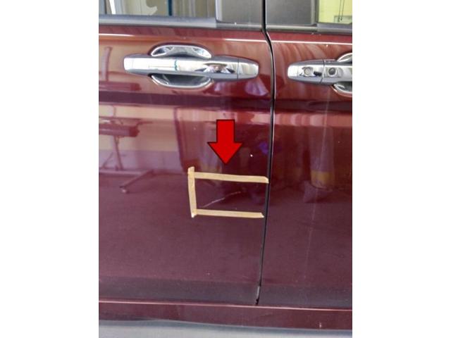 ホンダ ステップワゴン スライドドア 線キズ・へこみ直し 豊橋市 板金塗装