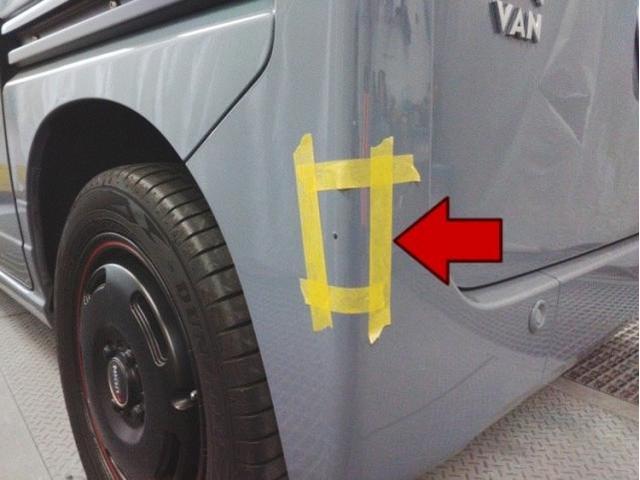 ホンダ　Ｎ－ＶＡＮ　リアバンパー　キズ・へこみ直し　豊橋市　板金塗装