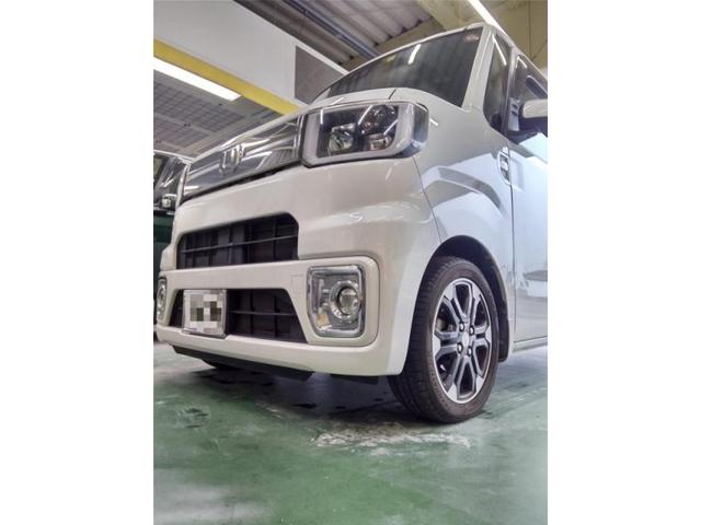 ダイハツ　ウェイク　フロントバンパーキズ・へこみ直し　豊橋市カーコン工法でお安く！修理