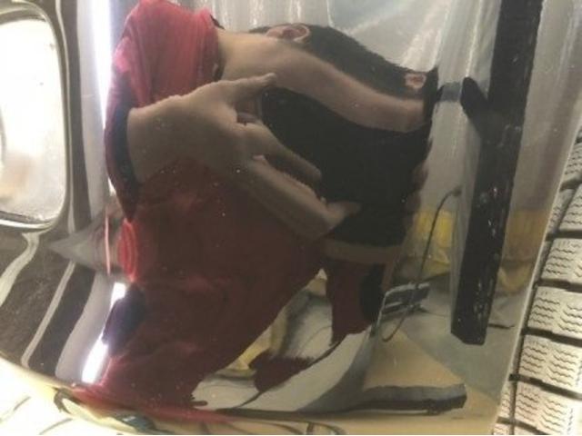 ホンダ　ストリーム　フロントバンパー　キズ・へこみ直し　笛吹市　板金塗装