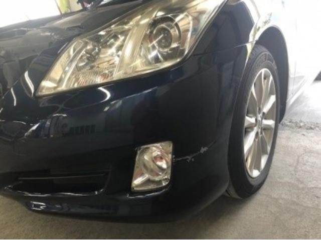 トヨタ　クラウン　フロントバンパー　キズ・へこみ直し　笛吹市　板金塗装