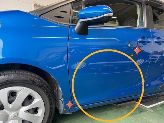 トヨタ　シエンタ　左フロントドア・トランクキズ・へこみ直し