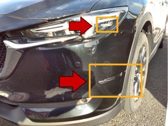 マツダ　ＣＸ－５　バンパーとドアキズ・へこみ直し