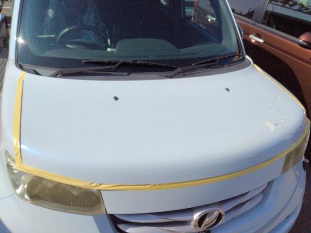 トヨタ bB ボンネット 塗装剥がれ キズ・へこみ直し 浜松市 板金塗装