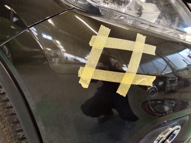 日産 エクストレイル バンパー すりキズ・へこみ直し 浜松市 板金塗装