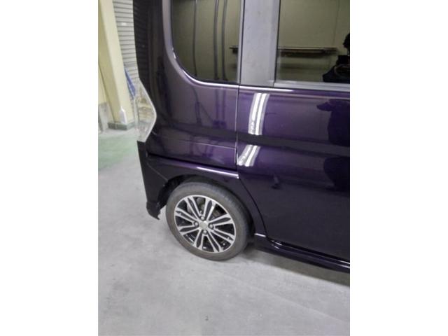 ダイハツ　タント　スライドドアとその横　サイドステップカバーキズ・へこみ直し　浜松市板金塗装