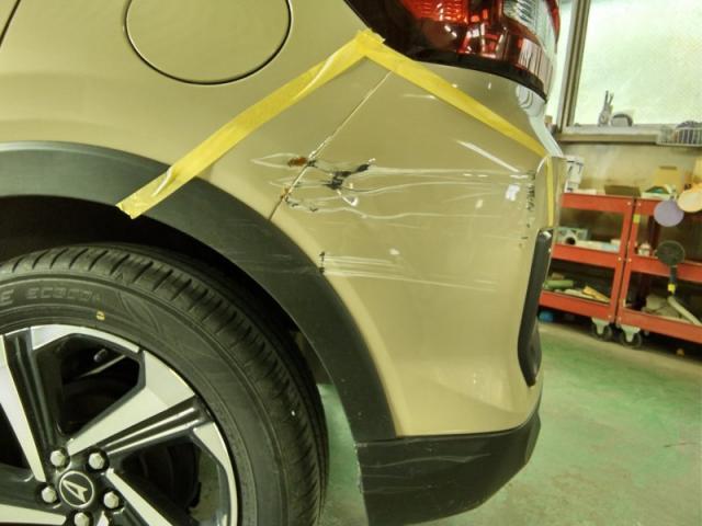 ダイハツ ロッキー リアバンパー キズ・へこみ直し 浜松市板金塗装