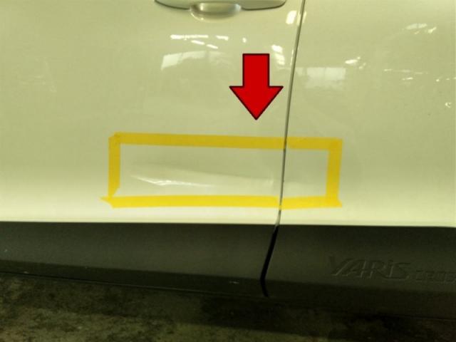 トヨタ ヤリスクロス 前後ドア キズ・へこみ直し 板金塗装浜松市