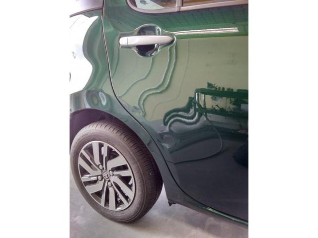 トヨタ パッソ 後ろドアとその横(クォーター)キズ・へこみ直し 浜松市カーコンビニ倶楽部