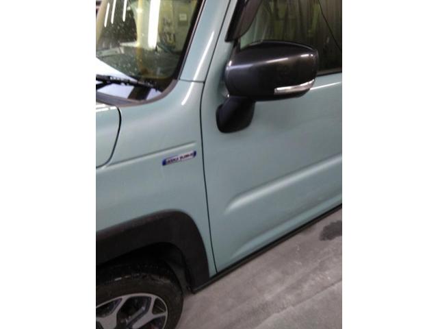 スズキ　ハスラー　フロントドアキズ・へこみ直し　浜松市カーコン工法でお安く修理！