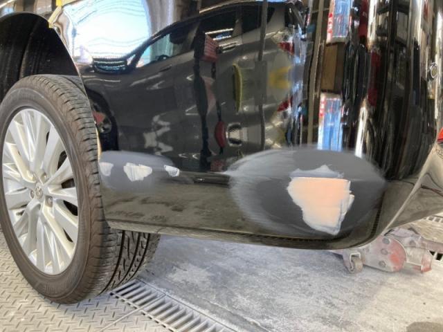 トヨタ ヴェルファイア リアバンパー キズ・へこみ直し 那須塩原市 板金塗装