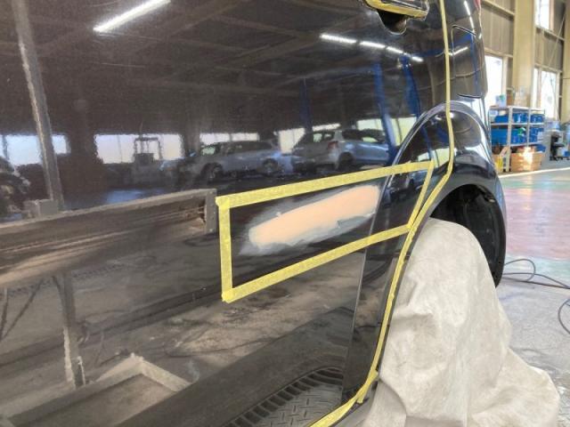 スズキ MRワゴン 後ろのドア キズ・へこみ直し 那須塩原市板金塗装のお店 カーコンビニ倶楽部