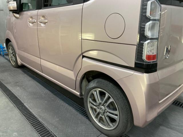ホンダ N-BOX スライドドアとその下サイドシル キズ・へこみ直し 那須塩原市 板金塗装