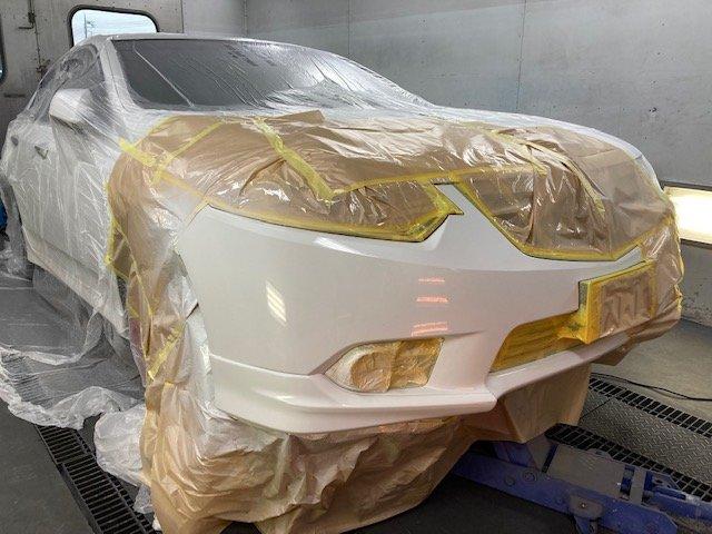 ホンダ アコード フロントバンパー キズ・へこみ直し 那須塩原市 板金塗装カーコンビニ倶楽部