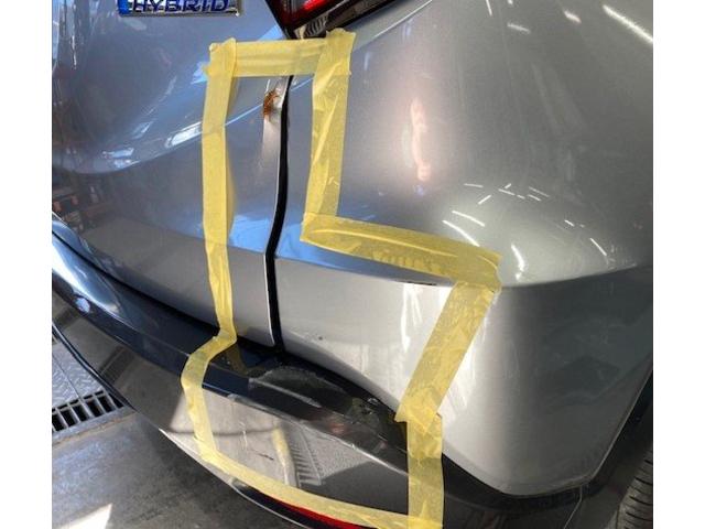 ホンダ ヴェゼル トランク(リヤゲート) バンパーキズ・へこみ直し サビあり 那須塩原市板金塗装