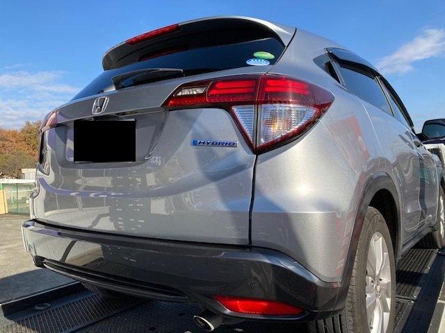 ホンダ ヴェゼル トランク(リヤゲート) バンパーキズ・へこみ直し サビあり 那須塩原市板金塗装