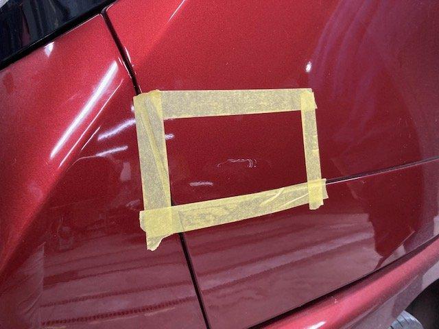 トヨタ ルーミー クォーター(リヤタイヤ上)キズ・へこみ直し 那須塩原市板金塗装