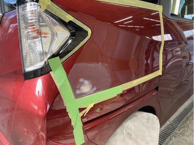 トヨタ ルーミー クォーター(リヤタイヤ上)キズ・へこみ直し 那須塩原市板金塗装