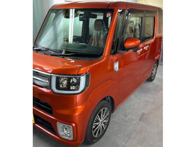 ダイハツ　ウェイク　左フロントドアへこみ　リヤドア線キズ　板金塗装修理　キズ・へこみ直し