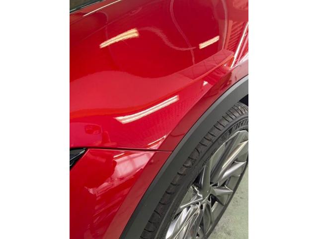 トヨタ　クラウンクロスオーバー　前タイヤ上の　線キズ・へこみ直し　埼玉県和光市　板金塗装