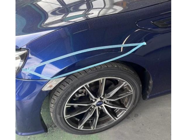 スバル　ＢＲＺ　前タイヤ上と後ろタイヤ上　キズ・へこみ直し　埼玉県和光市　板金塗装カーコンビニ倶楽部