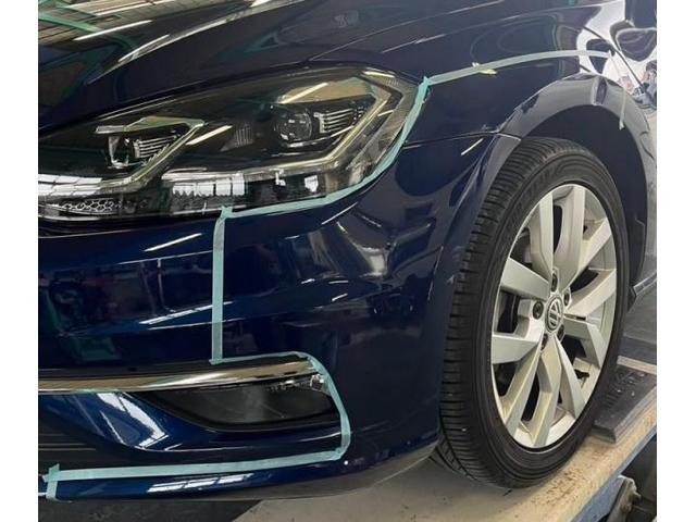 フォルクスワーゲン　ゴルフ　輸入車のバンパー・フロントドア　キズ・へこみ直し　和光市カーコンビニ倶楽部