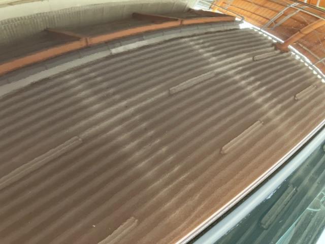 トヨタ　ヴィッツ　天井（ルーフ）　クリア剥がれ　塗装劣化　キズ・へこみ直し　金沢市板金塗装