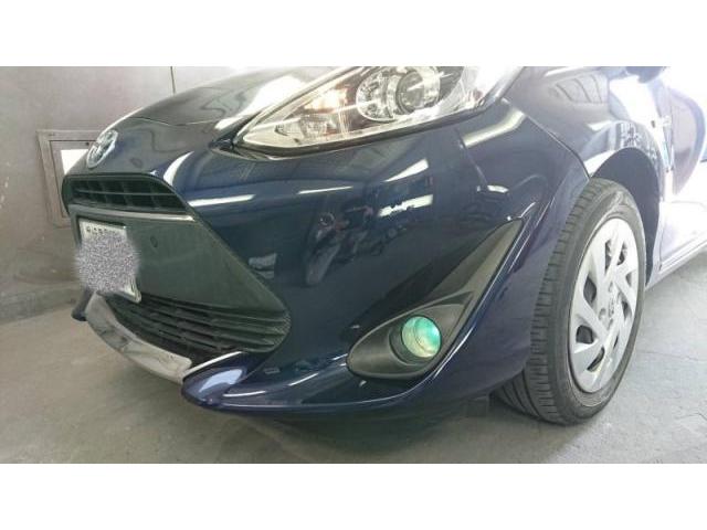 トヨタ　アクア　フロントバンパー　キズ・へこみ直し　多治見市車修理