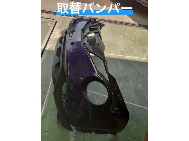 日産　ジューク　フロントバンパー交換　キズ・へこみ直し　多治見市カーコンビニ倶楽部