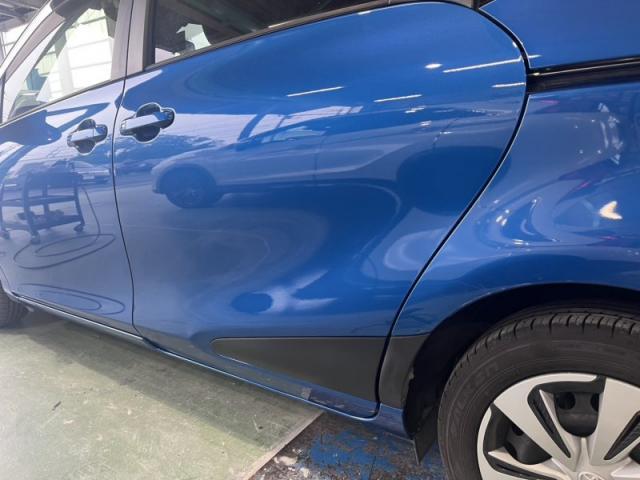トヨタ　シエンタ　スライドドアの大きなキズ・へこみ直し　多治見市　板金塗装
