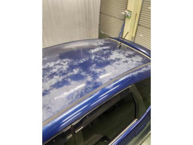 ホンダ フィット ルーフ(屋根)白ボケ クリア剥がれ 塗装劣化キズ・へこみ直し 浜松市 カーコンビニ倶楽部