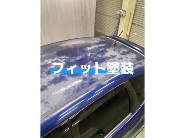 ホンダ フィット ルーフ(屋根)白ボケ クリア剥がれ 塗装劣化キズ・へこみ直し 浜松市 カーコンビニ倶楽部