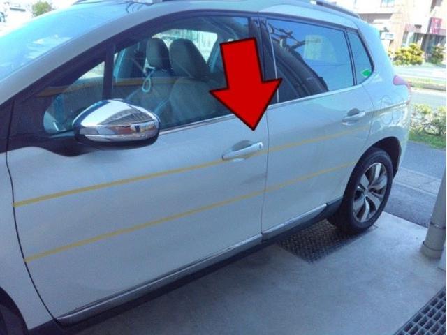 プジョー 2008 輸入車の側面キズ・へこみ直し 浜松市 カーコンビニ倶楽部