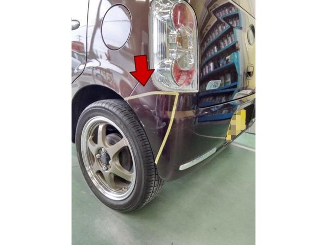 ダイハツ ミラココア リアバンパーキズ・へこみ直し 浜松市 カーコンビニ倶楽部