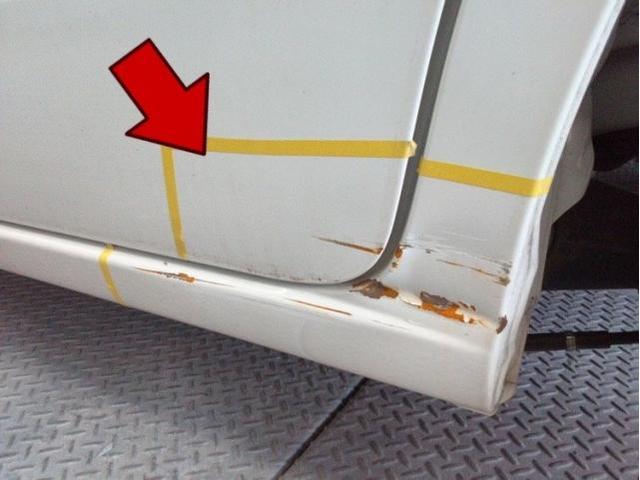 スズキ　アルト　左リヤドア・左クォーター・左ロッカーパネル　キズ・へこみ直し　浜松市