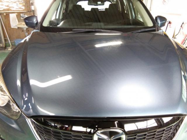 マツダ　ＣＸ－５　ボンネット塗装白ボケ　まだらキズ・へこみ直し　浜松市カーコンビニ倶楽部