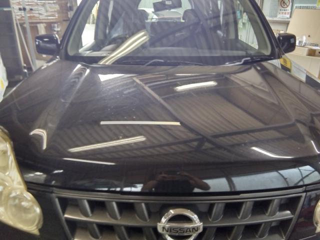 日産　エクストレイル　ボンネット塗装劣化・白いプツプツ　キズ・へこみ直し　浜松市塗装