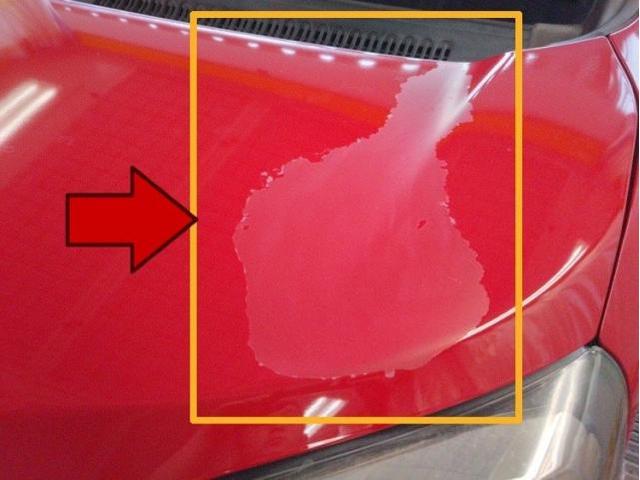 トヨタ　ポルテ　ボンネット塗装剥がれ　キズ・へこみ直し　浜松市　カーコンビニ倶楽部