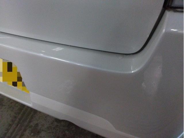 スズキ　ワゴンＲ　リヤバンパーキズ・へこみ直し　浜松市カーコン工法で安く修理！