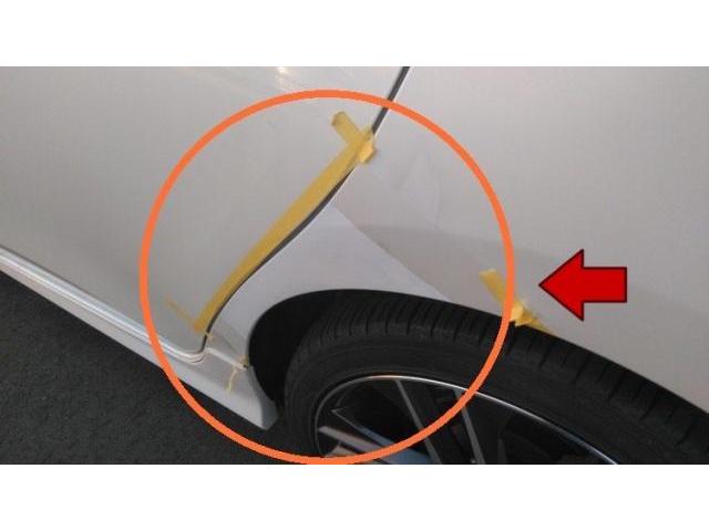 トヨタ　オーリス　後ろタイヤの上キズ・へこみ直し