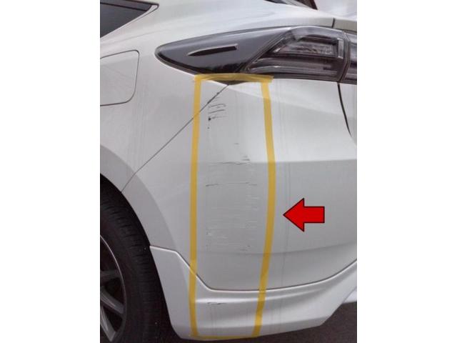 トヨタ ハリアー リアバンパー・スポイラー・クォーター(後ろタイヤの上)キズ・へこみ直し 浜松市 カーコンビニ倶楽部