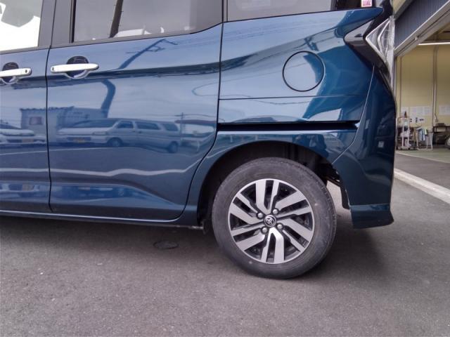 トヨタ ルーミー 左後ろタイヤの横(クォーター)キズ・へこみ直し 浜松市 カーコンビニ倶楽部