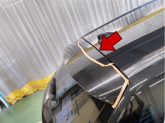 トヨタ アベンシスワゴン ルーフスポイラークリア劣化キズ・へこみ直し 浜松市 カーコンビニ倶楽部