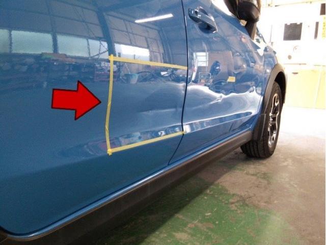 スバル XV フロントドア新品交換 後ろドアキズ・へこみ直し 浜松市 カーコンビニ倶楽部