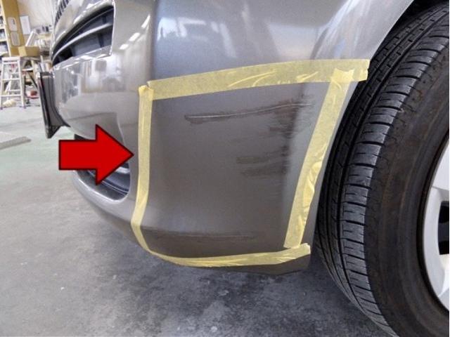 トヨタ ラクティス フロントバンパーキズ・へこみ直し 浜松市 カーコンビニ倶楽部