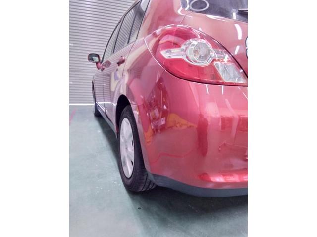 日産　ティーダ　前後事故　バンパーほかキズ・へこみ直し　浜松市カーコンビニ倶楽部